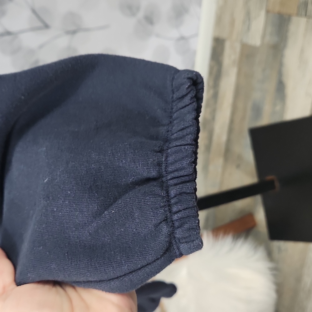 Hollister Navy Blue Logo Fleece Crop Joggers - Picture 6 of 10